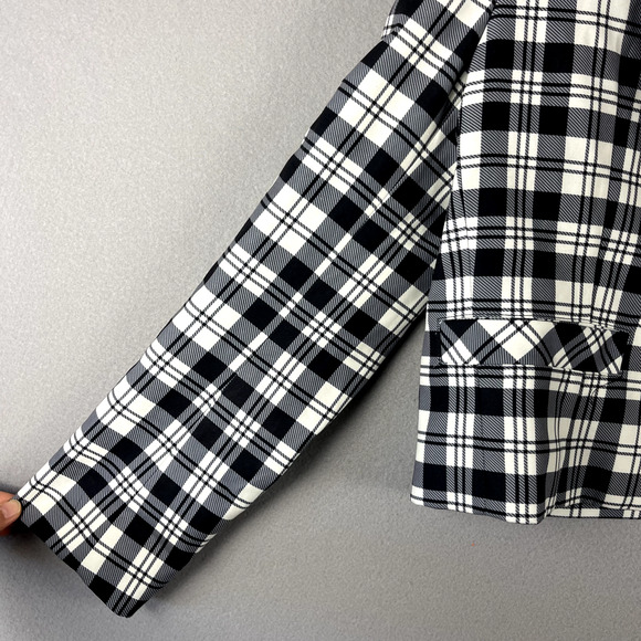 Blackmilk Plaid Tartan Blazer Jacket Womens 12/16 Lined Open Front Academia - Picture 8 of 15